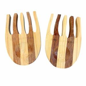 Big Dippers Handcrafted Wooden Salad Servers – Celestial Star Inlay – Set of 2